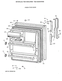 02 - Fresh Food Door parts for Ge Refrigerator TBX18SIXJRBB from AppliancePartsPros.com