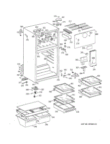 02 - Cabinet parts for Ge Refrigerator TBJ16JABERWW from AppliancePartsPros.com