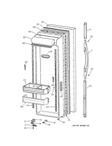 02 - Fresh Food Door parts for Ge Refrigerator TFX27ZRBAAA from AppliancePartsPros.com