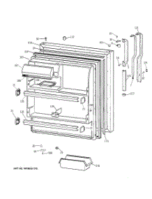02 - Fresh Food Door parts for Ge Refrigerator TBX18DAXPRAA from AppliancePartsPros.com