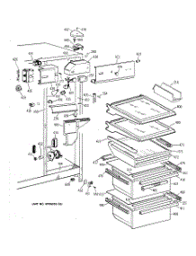03 - Fresh Food Section parts for Ge Refrigerator TFX25ZAZBAA from AppliancePartsPros.com