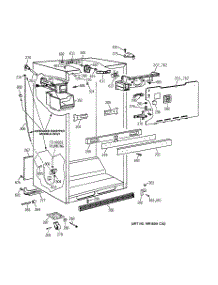 03 - Cabinet Parts parts for Ge Refrigerator TBX18CIZCRWW from AppliancePartsPros.com