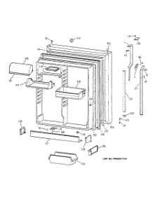 02 - Fresh Food Door parts for Ge Refrigerator TBX22QAYERWW from AppliancePartsPros.com