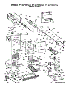 03 - Freezer Section parts for Ge Refrigerator TPH21PBSMWW from AppliancePartsPros.com