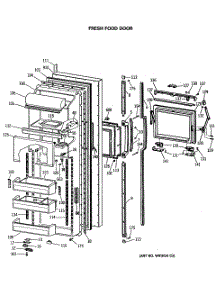 02 - Fresh Food Door parts for Ge Refrigerator MSG27DHSBWH from AppliancePartsPros.com