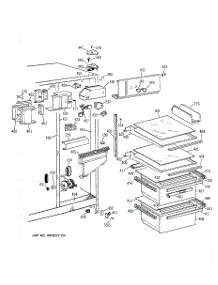 03 - Fresh Food Section parts for Ge Refrigerator MSK22GAXBAD from AppliancePartsPros.com