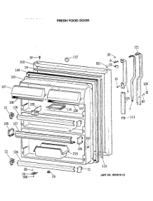 02 - Fresh Food Door parts for Ge Refrigerator TBX19MASMRWH from AppliancePartsPros.com