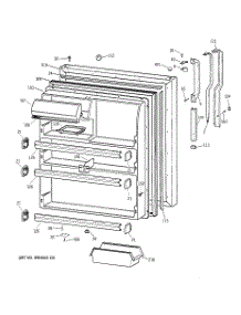 02 - Fresh Food Door parts for Ge Refrigerator TBT21DAXGRWW from AppliancePartsPros.com