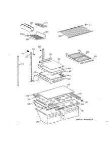 04 - Shelf Parts parts for Ge Refrigerator TBT21DAXGRWW from AppliancePartsPros.com