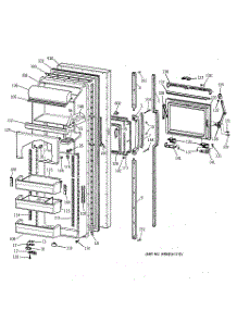 02 - Fresh Food Door parts for Ge Refrigerator MSG27DHZBWW from AppliancePartsPros.com