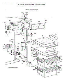 03 - Fresh Food Section parts for Ge Refrigerator TFX22JWYAAA from AppliancePartsPros.com
