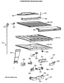 05 - Compartment Separator Parts parts for Ge Refrigerator TBH21JATNRAD from AppliancePartsPros.com