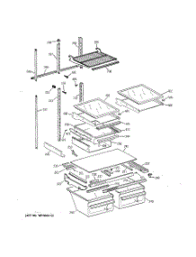 06 - Shelf Parts parts for Ge Refrigerator TBX22PRYFRWW from AppliancePartsPros.com