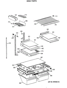 04 - Shelf Parts parts for Ge Refrigerator TBX19MASERWH from AppliancePartsPros.com