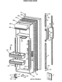 02 - Fresh Food Door parts for Ge Refrigerator MSX27DRSBWH from AppliancePartsPros.com