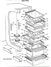 05 - Shelf Parts parts for Ge Refrigerator TFX24PFSMAA from AppliancePartsPros.com