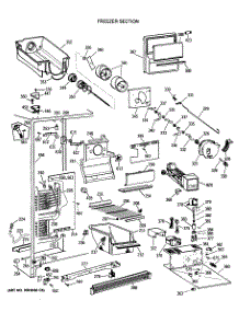 03 - Freezer Section parts for Ge Refrigerator TFG24ZFTCWH from AppliancePartsPros.com