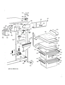03 - Fresh Food Section parts for Ge Refrigerator MSK22GAXEAD from AppliancePartsPros.com