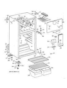 02 - Cabinet parts for Ge Refrigerator TBT14SAZCRWH from AppliancePartsPros.com