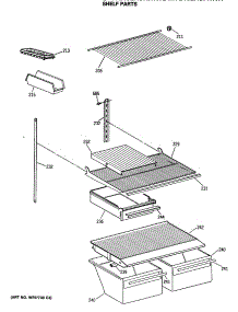 04 - Shelf Parts parts for Ge Refrigerator MTE18EASPRWH from AppliancePartsPros.com