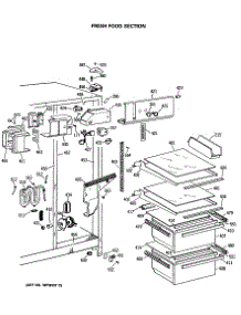 03 - Fresh Food Section parts for Ge Refrigerator MSG24GRSCWH from AppliancePartsPros.com