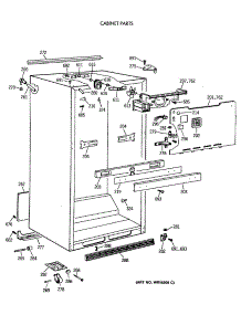 03 - Cabinet Parts parts for Ge Refrigerator TBT18DATERAD from AppliancePartsPros.com