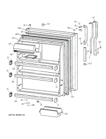 02 - Fresh Food Door parts for Ge Refrigerator TBX21NIXPRAA from AppliancePartsPros.com