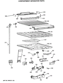05 - Compartment Separator Parts parts for Ge Refrigerator TBE21JATMRWH from AppliancePartsPros.com