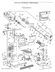 02 - Freezer Section parts for Ge Refrigerator TFH22JRXAAA from AppliancePartsPros.com