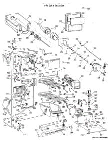 03 - Freezer Section parts for Ge Refrigerator TFXE24RHB from AppliancePartsPros.com
