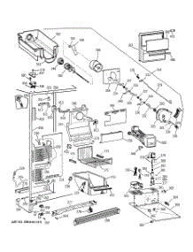 03 - Freezer Section parts for Ge Refrigerator TFJ25PRZAWW from AppliancePartsPros.com