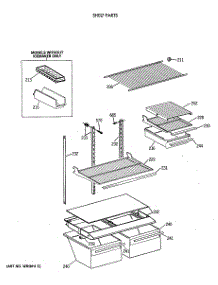 04 - Shelf Parts parts for Ge Refrigerator TBH18DATFRWH from AppliancePartsPros.com