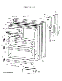 02 - Fresh Food Door parts for Ge Refrigerator TBX21DASSRWH from AppliancePartsPros.com