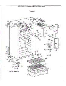 02 - Cabinet parts for Ge Refrigerator TBG16SAZBRWH from AppliancePartsPros.com