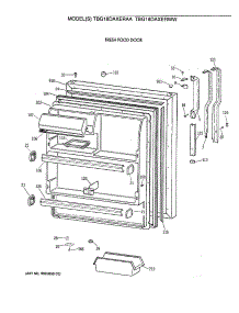 02 - Fresh Food Door parts for Ge Refrigerator TBG18DAXERAA from AppliancePartsPros.com