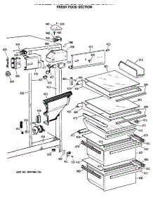 03 - Fresh Food Section parts for Ge Refrigerator TFX24ZASBWH from AppliancePartsPros.com