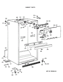 03 - Cabinet Parts parts for Ge Refrigerator TBX21MASSRWH from AppliancePartsPros.com