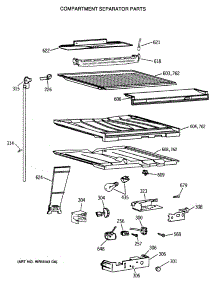 05 - Compartment Separator Parts parts for Ge Refrigerator TBX21MASSRWH from AppliancePartsPros.com