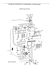 04 - Fresh Food Section parts for Ge Refrigerator TFX24PRXCAA from AppliancePartsPros.com