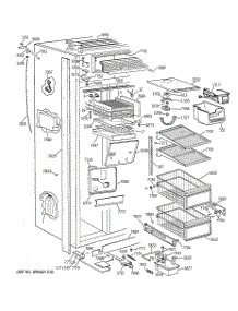03 - Freezer Section parts for Ge Refrigerator ZIS36NRC from AppliancePartsPros.com
