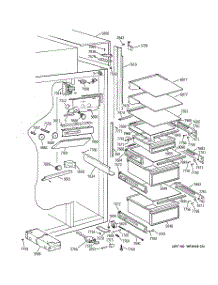 04 - Fresh Food Section parts for Ge Refrigerator ZIS36NRC from AppliancePartsPros.com