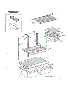 04 - Shelf Parts parts for Ge Refrigerator TBX18SAXXRWW from AppliancePartsPros.com