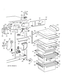03 - Fresh Food Section parts for Ge Refrigerator TFJ22JAZAWW from AppliancePartsPros.com