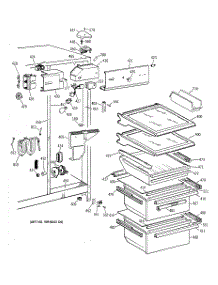 04 - Fresh Food Section parts for Ge Refrigerator TFX22VRZBWW from AppliancePartsPros.com