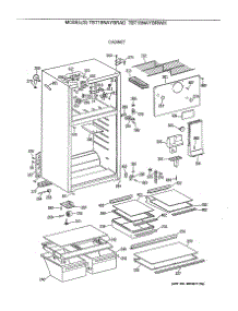 02 - Cabinet parts for Ge Refrigerator TBT18NAYBRWH from AppliancePartsPros.com