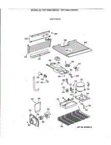 03 - Unit Parts parts for Ge Refrigerator TBT18NAYBRWH from AppliancePartsPros.com
