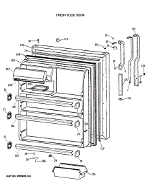 02 - Fresh Food Door parts for Ge Refrigerator TBX21GATNRWH from AppliancePartsPros.com