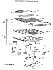 05 - Compartment Separator Prats parts for Ge Refrigerator MTX18GASQRAD from AppliancePartsPros.com