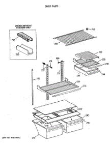04 - Shelf Parts parts for Ge Refrigerator TBH18DATNRAD from AppliancePartsPros.com