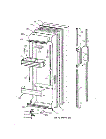 02 - Fresh Food Door parts for Ge Refrigerator TFX25ZRYDWW from AppliancePartsPros.com